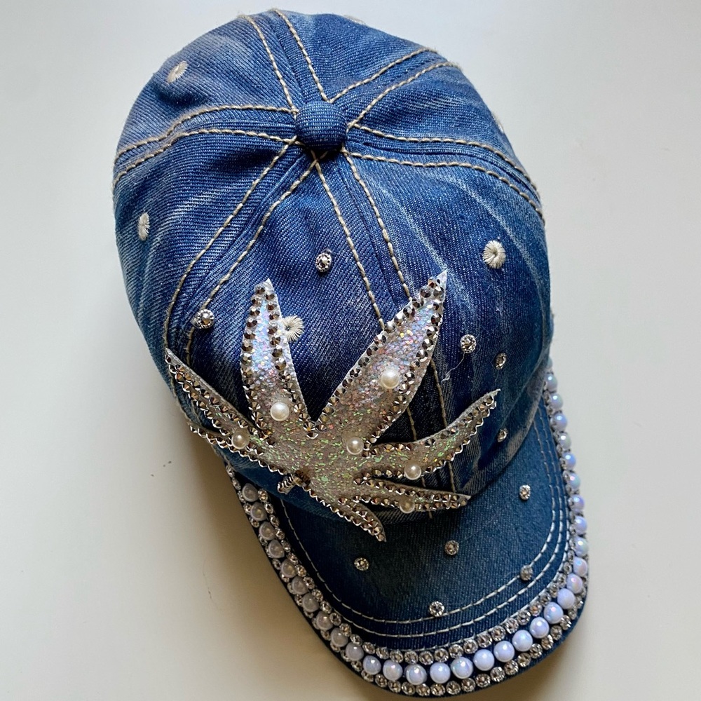 Brand new boutique cannabis bling hat
